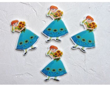 Кабошон-вырубка "Анна" 2,7*3,5 см - 1 шт