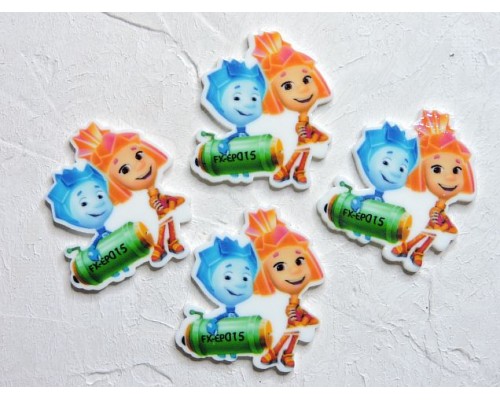 Кабошон-вырубка "Фиксикиг" 3*3,5 см - 1 шт