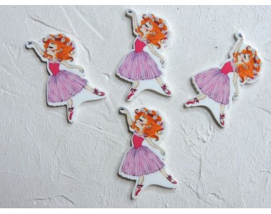 Кабошон-вырубка "Балерина" 2,3*4,0 см - 1 шт