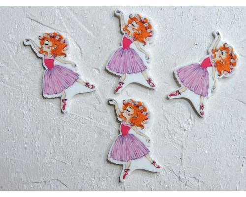 Кабошон-вырубка "Балерина" 2,3*4,0 см - 1 шт