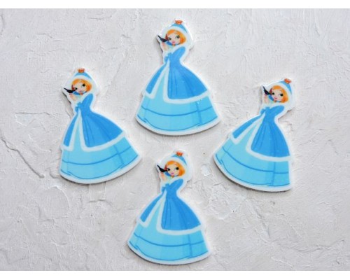 Кабошон-вырубка "Снегурочка" 2,8*4 см - 1 шт