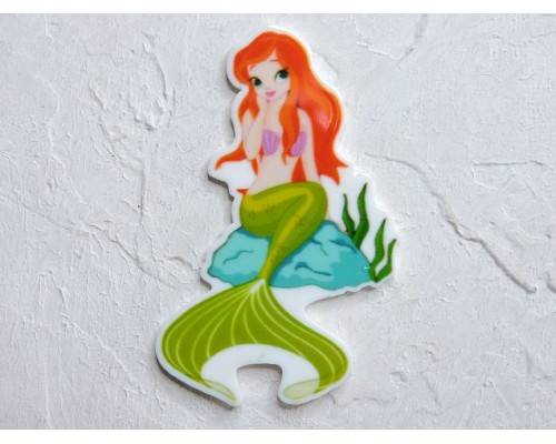 Кабошон-вырубка "Русалочка" 40*65 мм  - 1 шт