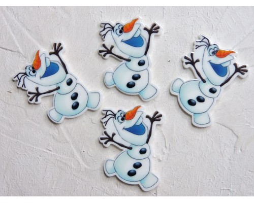Кабошон-вырубка "Снеговик" 2,7*3,5 см  - 1 шт