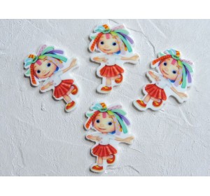 Кабошон-вырубка "Мультяшка" 2,6*3,6 см - 1 шт