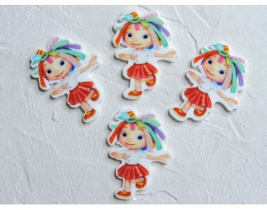 Кабошон-вырубка "Мультяшка" 2,6*3,6 см - 1 шт