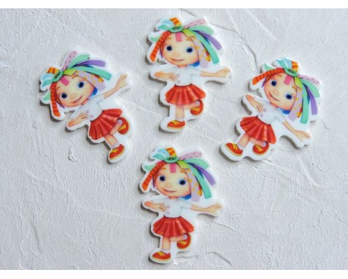 Кабошон-вырубка "Мультяшка" 2,6*3,6 см - 1 шт