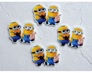 Кабошон-вырубка "Миньоны" 3*2,5 см - 1 шт