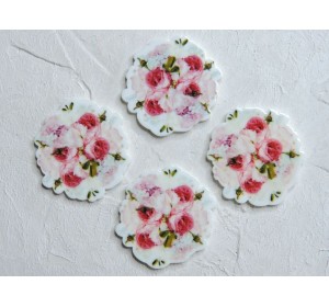 Кабошон-вырубка "Цветочки" 3,2 см - 1 шт