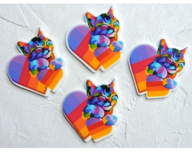 Кабошон-вырубка "Likee" 3,2*3,5 см - 1 шт