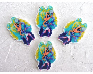 Кабошон-вырубка "Хэрдораблс " 35*25 мм, рокер  - 1 шт