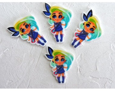 Кабошон-вырубка "Хэрдораблс " 36*25 мм, с гитарой  - 1 шт