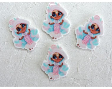 Кабошон-вырубка "Хэрдораблс " 35*27 мм, русалочка  - 1 шт