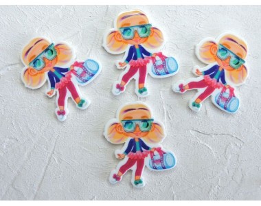 Кабошон-вырубка "Хэрдораблс " 35*28 мм, спортсменка  - 1 шт