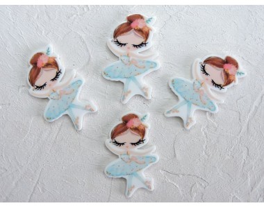 Кабошон-вырубка "Девочка балерина", 2,5*4,0 см - 1 шт