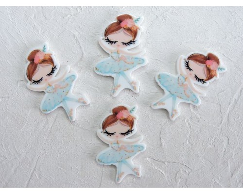 Кабошон-вырубка "Девочка балерина", 2,5*4,0 см - 1 шт