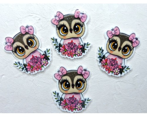 Кабошон-вырубка "Совенок" 3,0*3,5 см - 1 шт