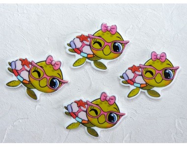 Кабошон-вырубка "Черепашка" 2,5*3,5 см - 1 шт