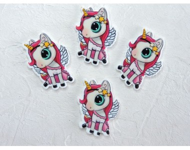 Кабошон-вырубка "Единорог" 2,7*3,8 см - 1 шт