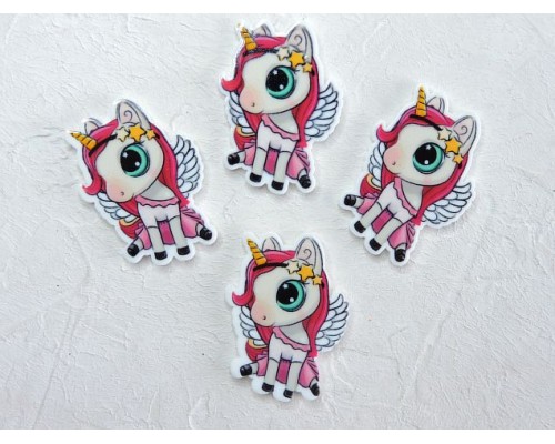 Кабошон-вырубка "Единорог" 2,7*3,8 см - 1 шт