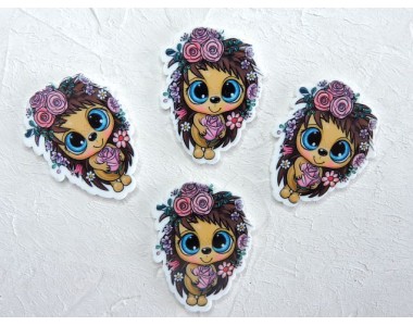 Кабошон-вырубка "Ежик" 3,0*3,7 см - 1 шт