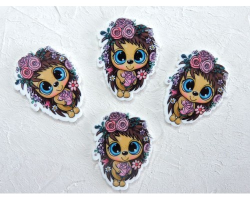 Кабошон-вырубка "Ежик" 3,0*3,7 см - 1 шт