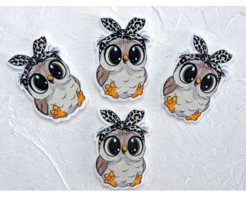 Кабошон-вырубка "Совушка" 2,3*3,5 см - 1 шт