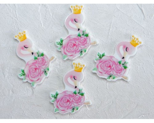 Кабошон-вырубка "Фламинго" 3,2*4,2 см - 1 шт