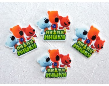 Кабошон-вырубка "Ми-ми мишки" 3,5*3,0 см - 1 шт