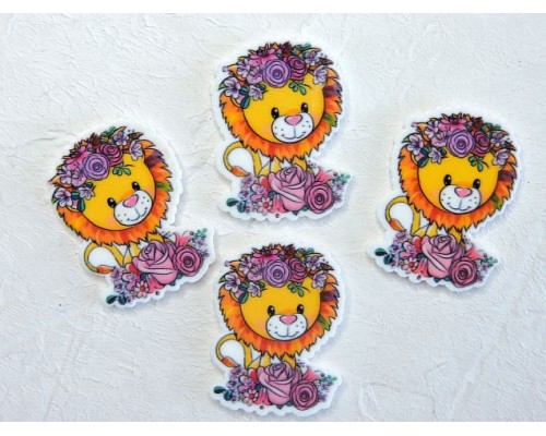 Кабошон-вырубка "Львенок" 2,5*3,5 см - 1 шт