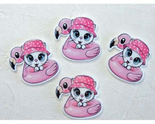 Кабошон-вырубка "Котенок" 3,0*3,0 см - 1 шт