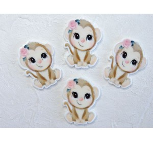 Кабошон-вырубка "Обезьянка" 2,7*3,5 см - 1 шт