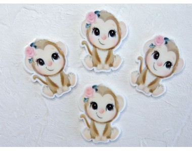 Кабошон-вырубка "Обезьянка" 2,7*3,5 см - 1 шт