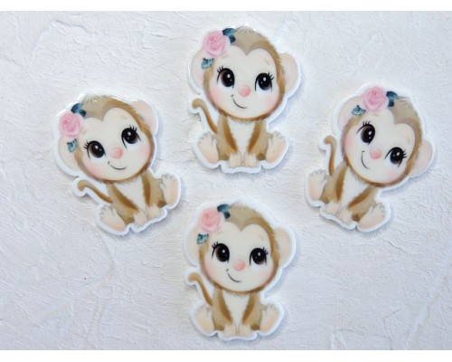 Кабошон-вырубка "Обезьянка" 2,7*3,5 см - 1 шт