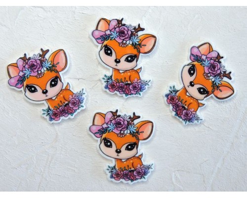 Кабошон-вырубка "Косуля" 3,0*3,5 см - 1 шт