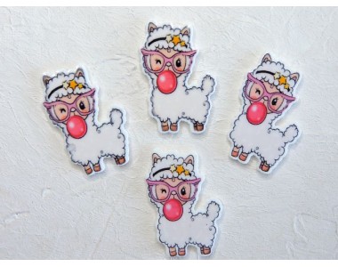 Кабошон-вырубка "Лама" 2,5*3,5 см - 1 шт