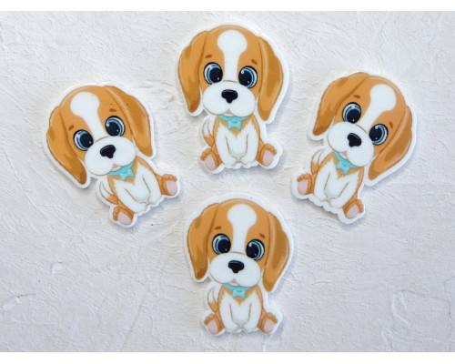 Кабошон-вырубка "Щенок" 2,5*3,5 см - 1 шт