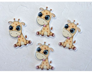 Кабошон-вырубка "Жираф" 2,5*3,2 см - 1 шт