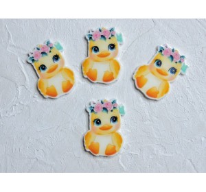 Кабошон-вырубка "Утенок" 2,9*3,5 см - 1 шт