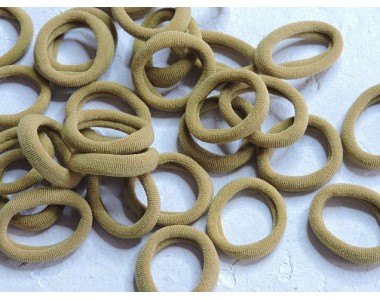 Резинка бесшовная для волос 3 см, цв. коричневый - 1 шт.