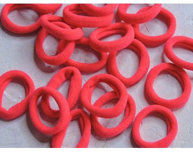 Резинка бесшовная для волос 3 см, цв. ярко-розовый - 1 шт.