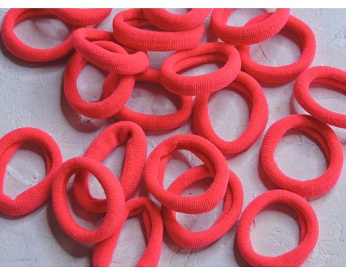 Резинка бесшовная для волос 3 см, цв. ярко-розовый - 1 шт.