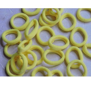 Резинка бесшовная для волос 3 см, цв. светло-лимонный - 1 шт.