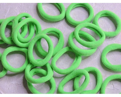 Резинка бесшовная для волос 3 см, цв. светло-зеленый - 1 шт.