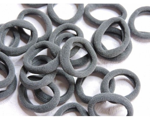 Резинка бесшовная для волос 3 см, цв. серый - 1 шт.