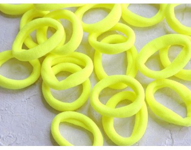 Резинка бесшовная для волос 3 см, цв. лимонный - 1 шт.