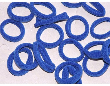 Резинка бесшовная для волос 3 см, цв. синий - 1 шт.