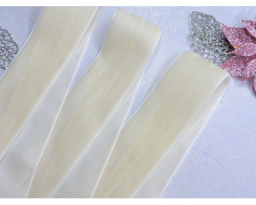 Лента бархатная 40 мм, цв. айвори - 1 м.