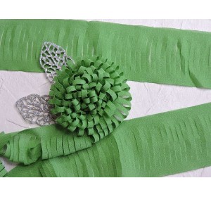 Лента шифоновая 5 см*1,4 м, цв. травяной -  (отрез 1,4 м)