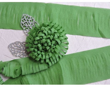 Лента шифоновая 5 см*1,4 м, цв. травяной -  (отрез 1,4 м)