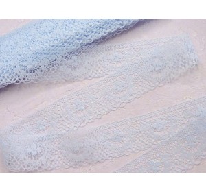 Кружево 3,7см, цв. голубой - 1 м.